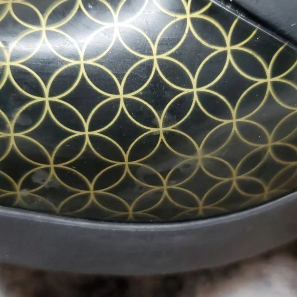 CROCS Women's Black and Gold Patterned Wedge Sandals Size 10